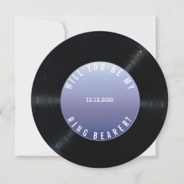 Vinyl Record Bröllop ÄR MIN RING BEARER Inbjudningar