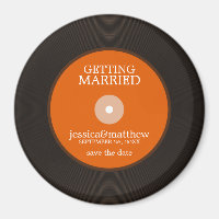 Vinyl Record Bröllop spara datum