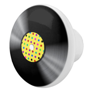 Vinyl Record Ceramic Knob Knopp