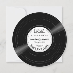 Vinyl Record Essentials - vit etikett Spara Datumet