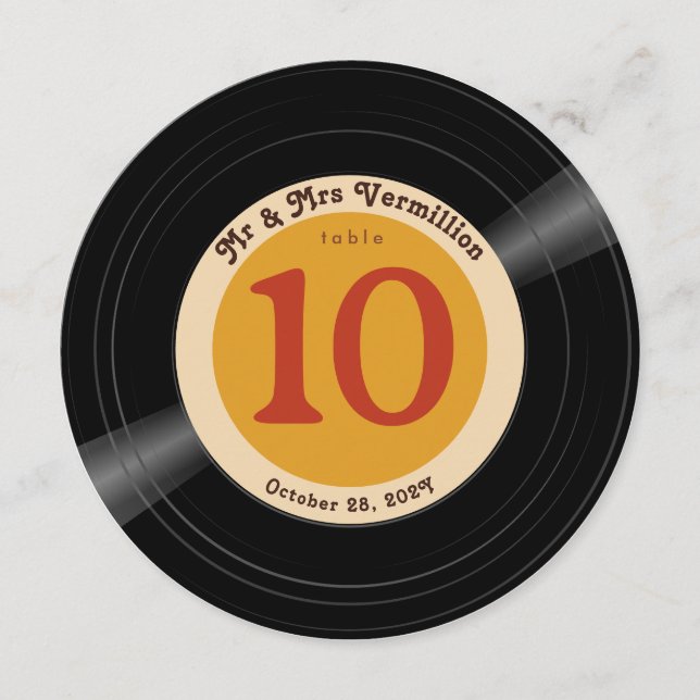 Vinyl Record Groovy  Bordsnummer (Framsida)