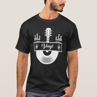 Vinyl Record Guitar Music T Shirt