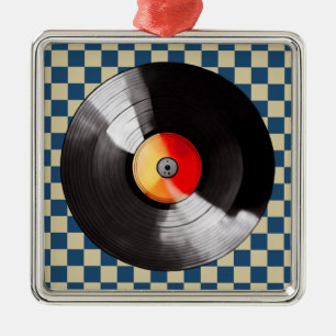 Vinyl Record-julprydnad Julgransprydnad Metall