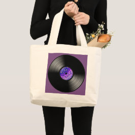 Vinyl Record LP Tote-väskan för Music Älskare Jumbo Tygkasse