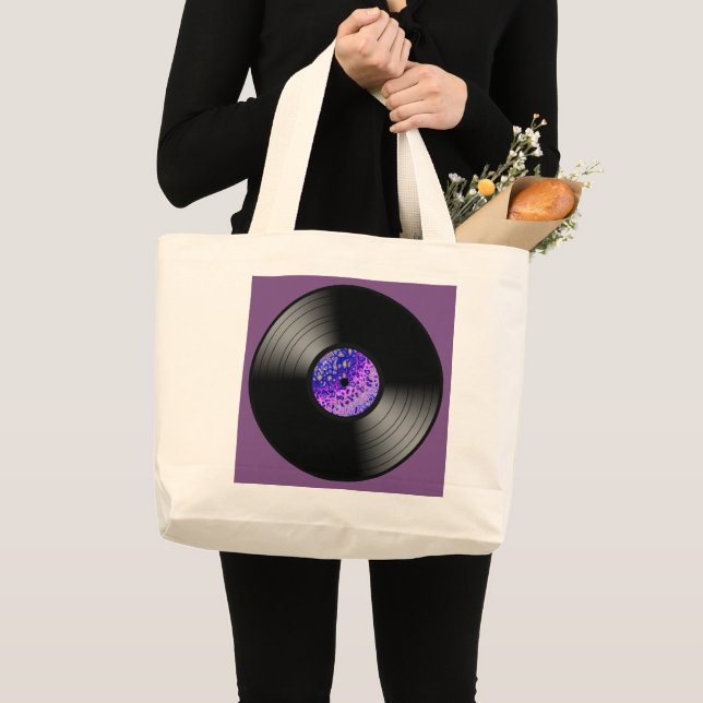Vinyl Record LP Tote-väskan för Music Älskare Jumbo Tygkasse (Framsida (produkt))