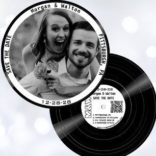 Vinyl Record Monogram Photo - White Spara Datumet