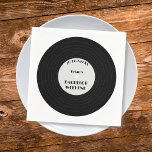 Vinyl Record Music Vintage Black Bachelor Helg Pappersservett<br><div class="desc">Öka din bachelor-fest med vår snyggt vintage vinylrekemerade blöjor, perfekt för att lägga till ett litet retro-charm till firande. Med en elegant svart och vit utformning kan dessa blöjor vara personlig med den blivande namn och datumet för den döende helg, skapar dem ett unikt och minnesvärt tillägg till festligheterna. Våra...</div>
