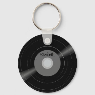 Vinyl Record Namn Monogram Student Gift Nyckelring