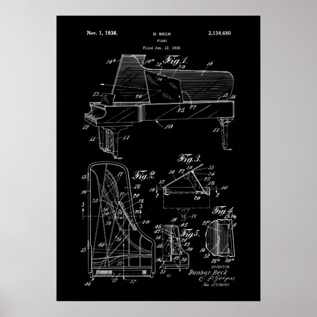 Vinyl Record Patent Poster (Framsidan)
