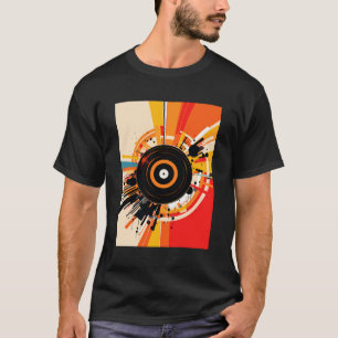 Vinyl Record Player Dj Music Vintage Retro T Shirt