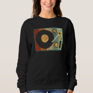 Vinyl Record Player Retro Music Record Collector   T Shirt