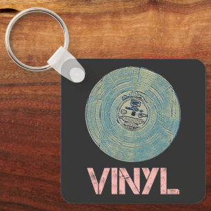 Vinyl Record Retro Disco Vintage Music Design Nyckelring