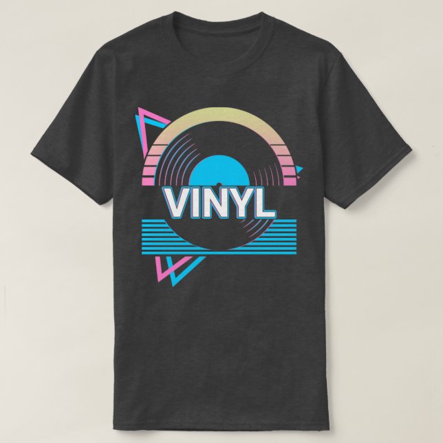 Vinyl Record Retro Music Retro Gift T Shirt (Design framsida)