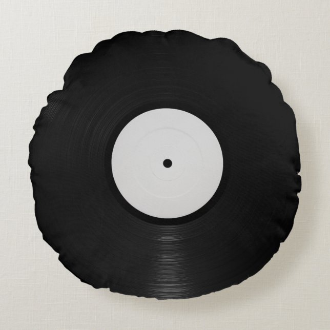 Vinyl Record Rund Kudde (Framsidan)