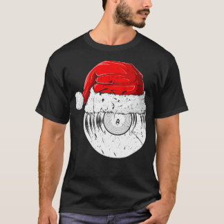 Vinyl Record Santa Hat jul Julafton T Shirt