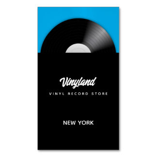 Vinyl Record Store Magnetiska Visitkort