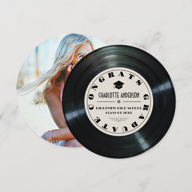 Vinyl Record Tan Studenten meddelande (Fram/baksida)