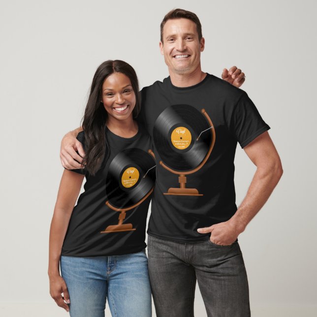 Vinyl Record Timless Treasure, ändlös Joy Globe T Shirt (Unisex)