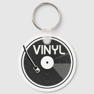 Vinyl Record Turntable Nyckelring