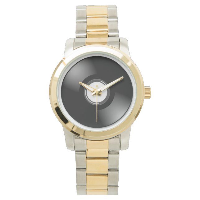 Vinyl Record Two Tone Watch Armbandsur (Framsida)