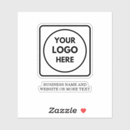 Vinyl Rectangle Logo Text Business QR label Klistermärken