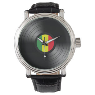 Vinyl reggae armbandsur