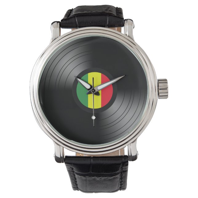 Vinyl reggae armbandsur (Framsida)