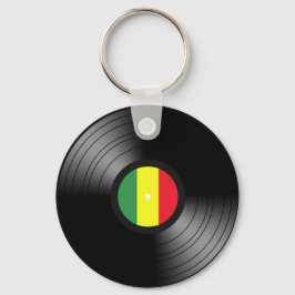 Vinyl reggae nyckelring