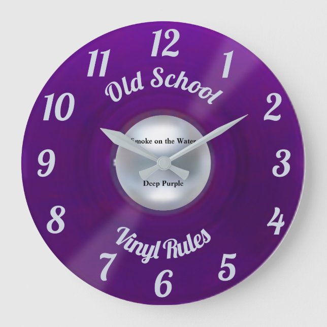 Vinyl Regler Large Clock Stor Klocka (Framsida)