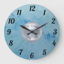 Vinyl Regler Large Clock Stor Klocka
