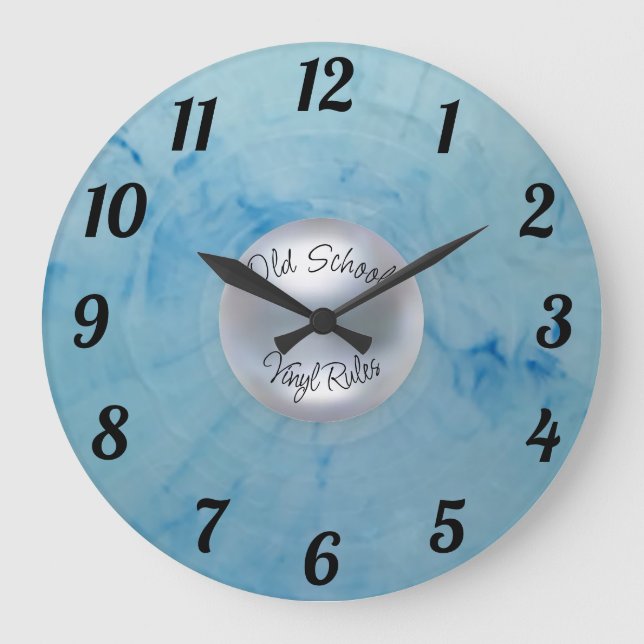 Vinyl Regler Large Clock Stor Klocka (Framsida)