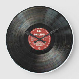 Vinyl Retro Wall Clock - Designers Choice Gifts Stor Klocka