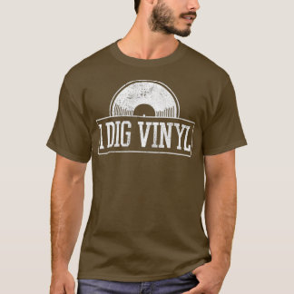 Vinyl Revord Vintage Retro Gräver Old school Music T Shirt