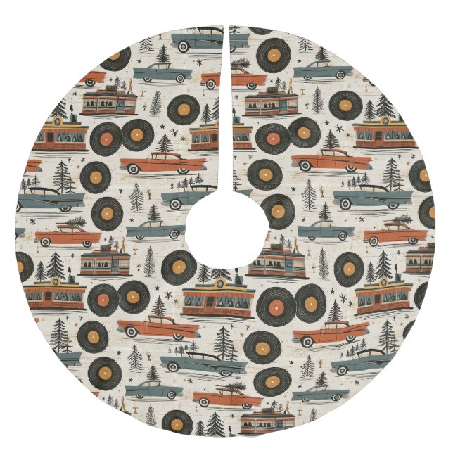 Vinyl Roadside Julgran Groove Julgransmatta Borstad Polyester (Framsidan)