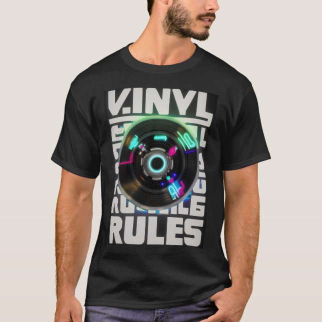 Vinyl Rules T Shirt (Framsida)