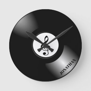 Vinyl Rund Klocka