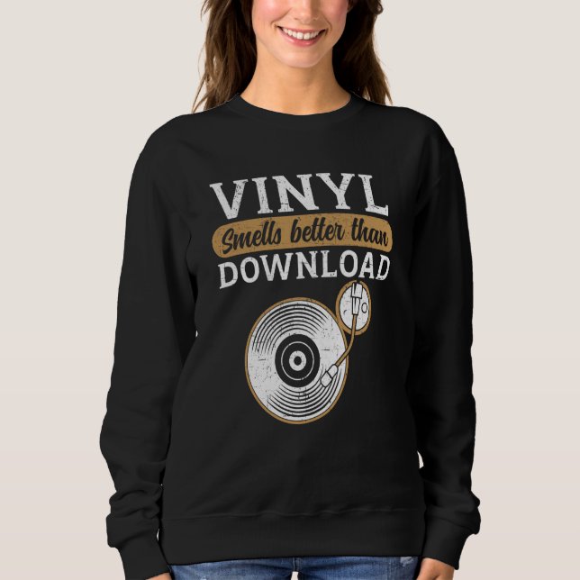 Vinyl Smells Better Than Download Record Collector T Shirt (Framsida)