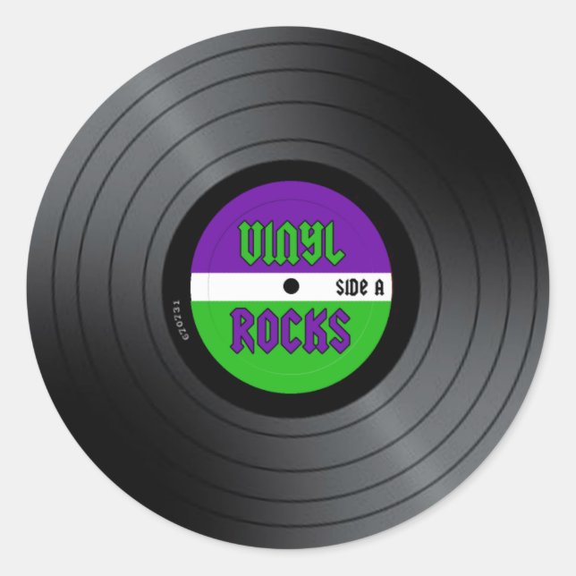 Vinyl Sten LP Runt Klistermärke (Framsida)