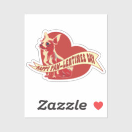 Vinyl Sticker-dagen i Chihuahua Pawlentine Klistermärken