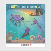 Vinyl Sticker - Fiske efter monster- Buellton.Art