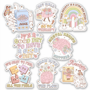 Vinyl Sticker Pack för kännedom om Cute Mental Hea Klistermärken