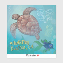 Vinyl Sticker - Turtle Simma - Buellton.Art