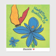 Vinyl Sticker -Violet(te) & Butterfly-Buellton.Art