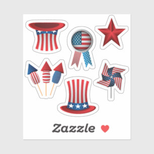 Vinyl Stickers scrapbook Patriotisk amerikansk sym Klistermärken