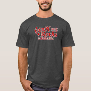 Vinyl still Sten 33-45 Rpm Röd vit T Shirt