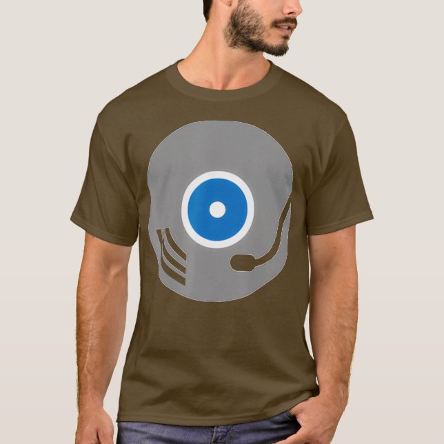 Vinyl tshirt Turntable Music Record T T for DJs Shirt (Framsida)