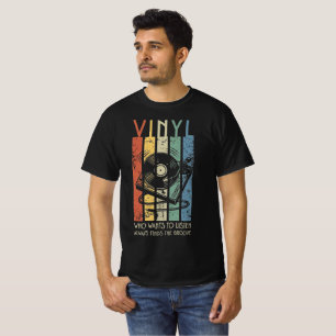 Vinyl Vibes – Hittar Alltid Grooven Retro Musik T Shirt