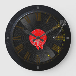 Vinyl Vibes Retro Turntable Clock Stor Klocka