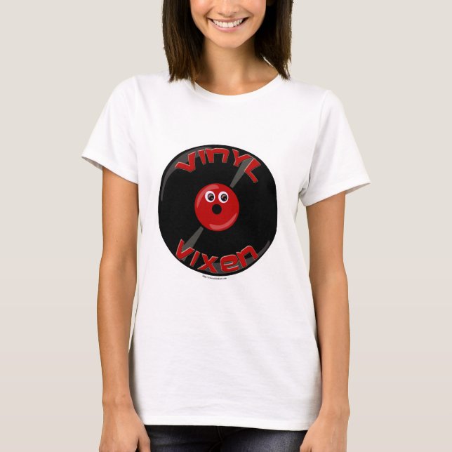 Vinyl Vixen Coola Record Slogan T Shirt (Framsida)