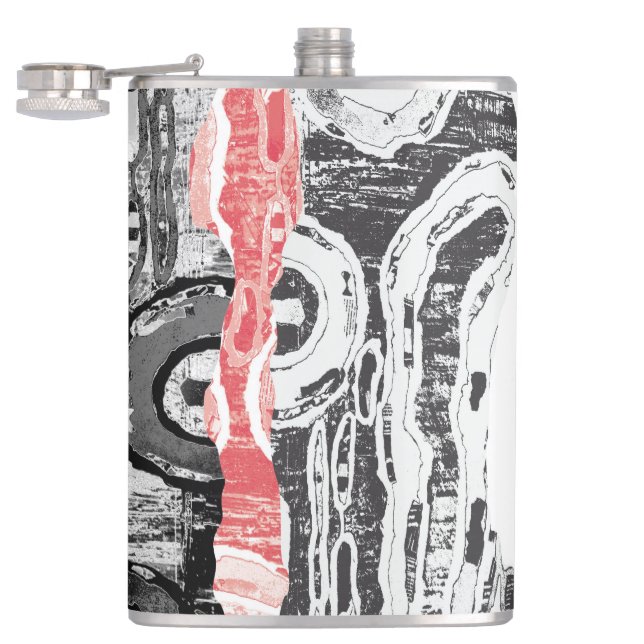 Vinyl Wrapped Flask – Abstract Land Fickplunta (Öppnad)